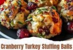 Cranberry Turkey Stuffing Balls