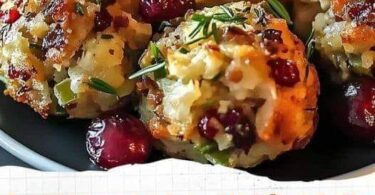 Cranberry Turkey Stuffing Balls